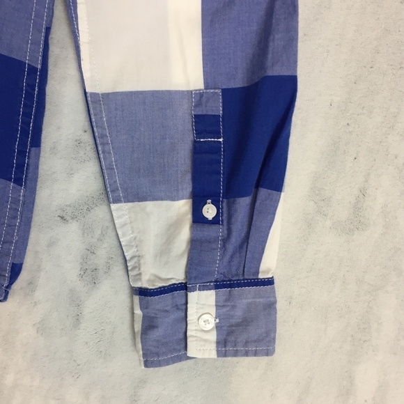 Tommy Hilfiger Classic Fit Shirt Womens Small Blue White Cotton Button Up Top - Picture 5 of 11